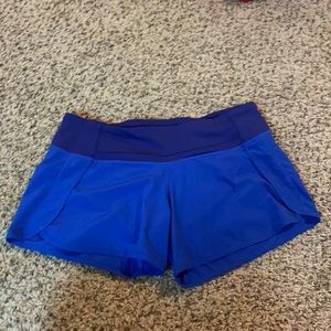 Lululemon shorts size 8 4” blue not sure of style